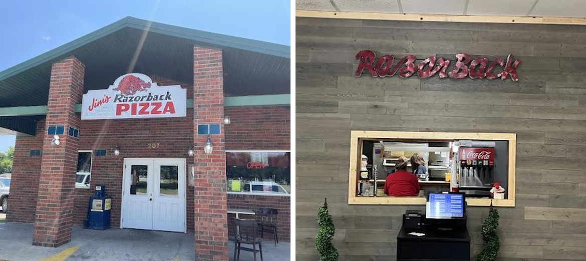 Jim's Razorback Pizza Menu